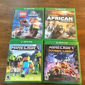Xbox One Bundle (Jurassic World, Minecraft One & Story Mode, African Adventurous